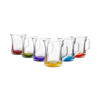 LAV Teeglas Set Coral 225 ml 6er Set mit Henkel –...