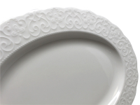 Kütahya Bone Amore Irem 28cm Oval Plate White