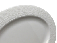Kütahya Bone Amore Basak 28cm Oval Plate White