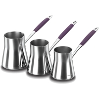 Korkmaz Coffee Pot Set Violet Cezve Takimi aus Edelstahl...