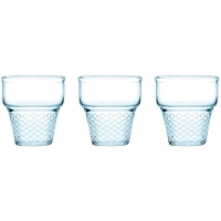 Pasabahce Mini Cornet Blau TrinkGläser 3er Set...