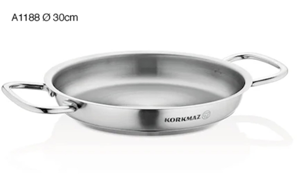 Bratpfanne Edelstahl Korkmaz Pro Line 30 Cm Induktion Matt Edelstahl