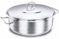 Korkmaz Kochtopf Extra Low Casserole aus Edelstahl...