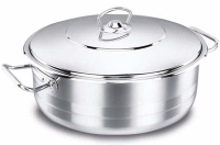 Korkmaz Kochtopf Extra Low Casserole aus Edelstahl...
