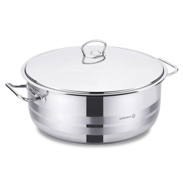 Korkmaz Kochtopf aus Edelstahl Tencere Mega 20l 40x17cm A1947