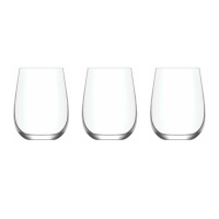 LAV GAI365A TrinkglasSet 3teilig 365 ml Klares Wasserglas für den täglichen Gebrauch