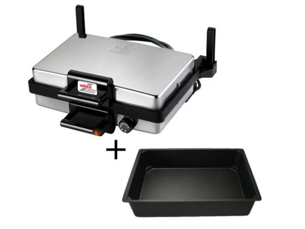 Silex Multigrill 61015 im Set mit gratis BASIC Kasserolle – Kontaktgrill für Sandwich, Pizza & mehr