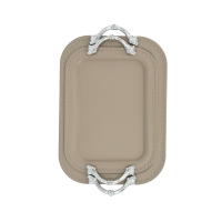 Serviertablett 2er Set Oval Edelstahl