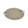 Serviertablett Set Rund Metall mit Griffen Vintage Design Taupe