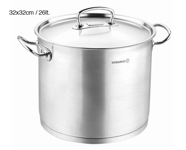 Kochtopf Edelstahl Korkmaz Gastro 32 Cm Induktion Poliertes Edelstahl
