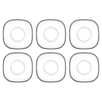 LAV Untersetzer Set Vira 10cm 6er Set aus Glas für...